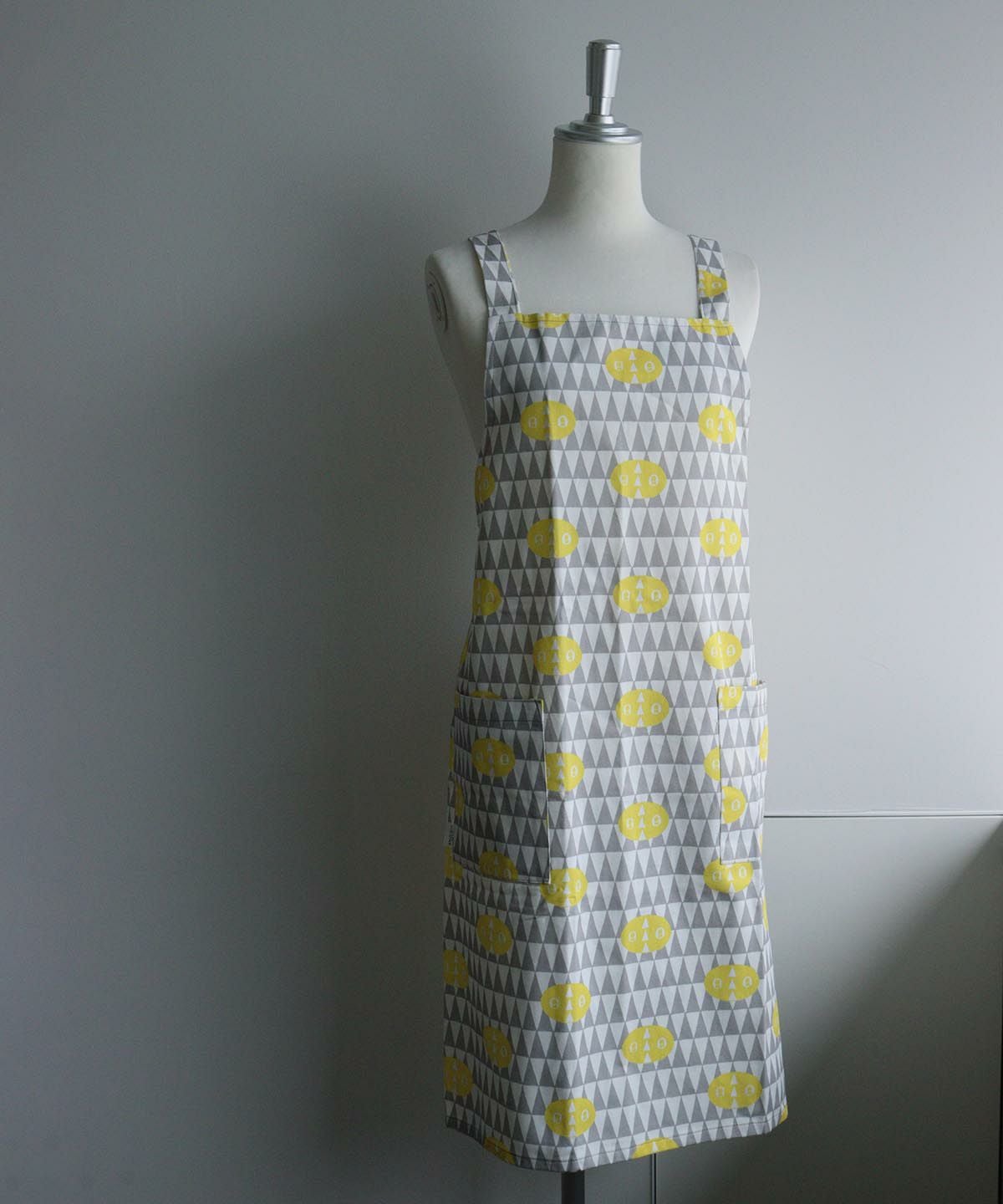 エプロン  トライアングル（ライトグレー）