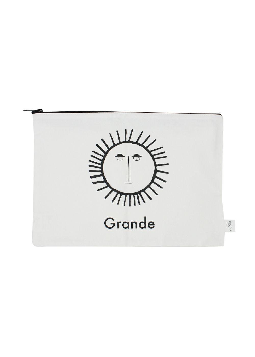 ポーチL  太陽（ホワイト）