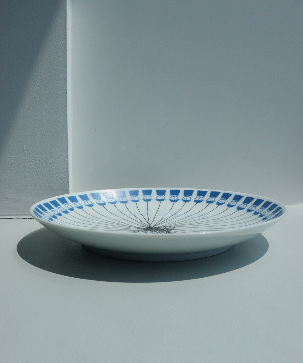 18cm MIDIUM PLATE HASAMIYAKI-和-サイド（ブルー）