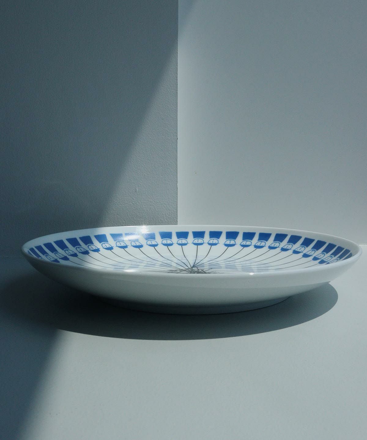 24cm BIG PLATE HASAMIYAKI-和-サイド(ブルー）