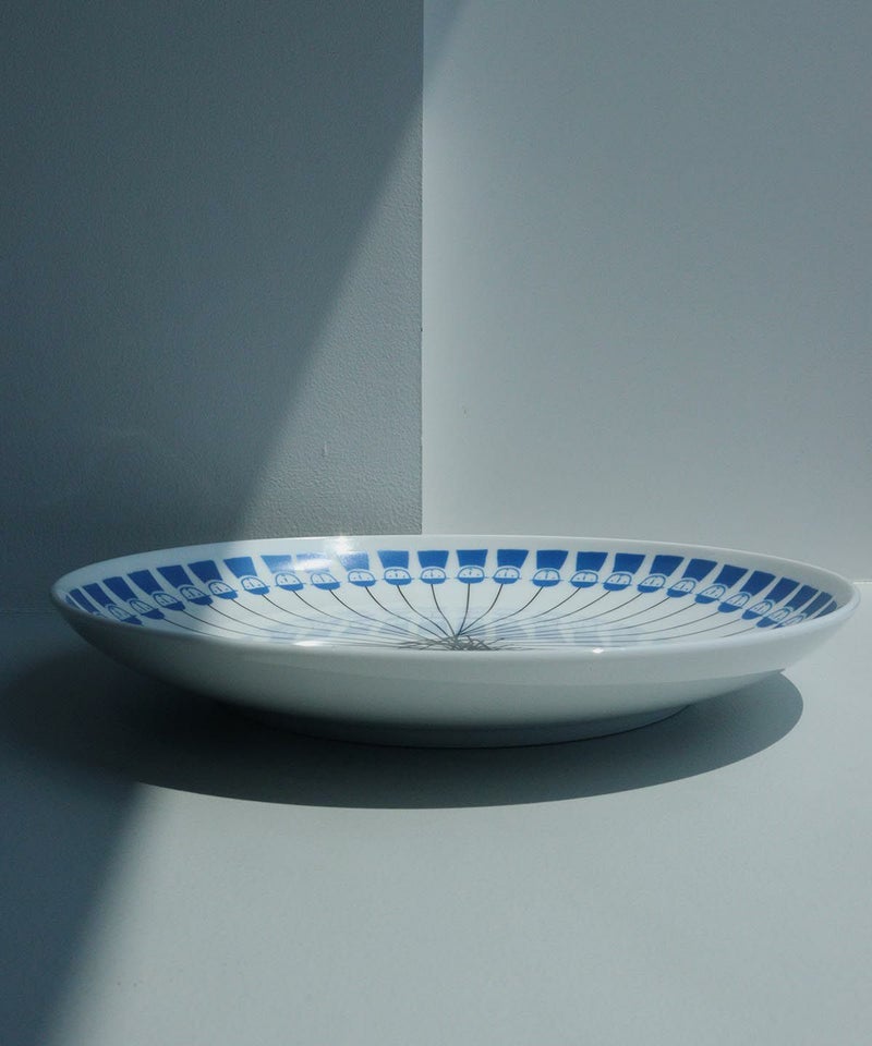 24cm BIG PLATE HASAMIYAKI-和-サイド(ブルー）
