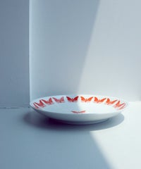 18cm MIDIUM PLATE HASAMIYAKI-BUTTERFLY-サイド（オレンジ）
