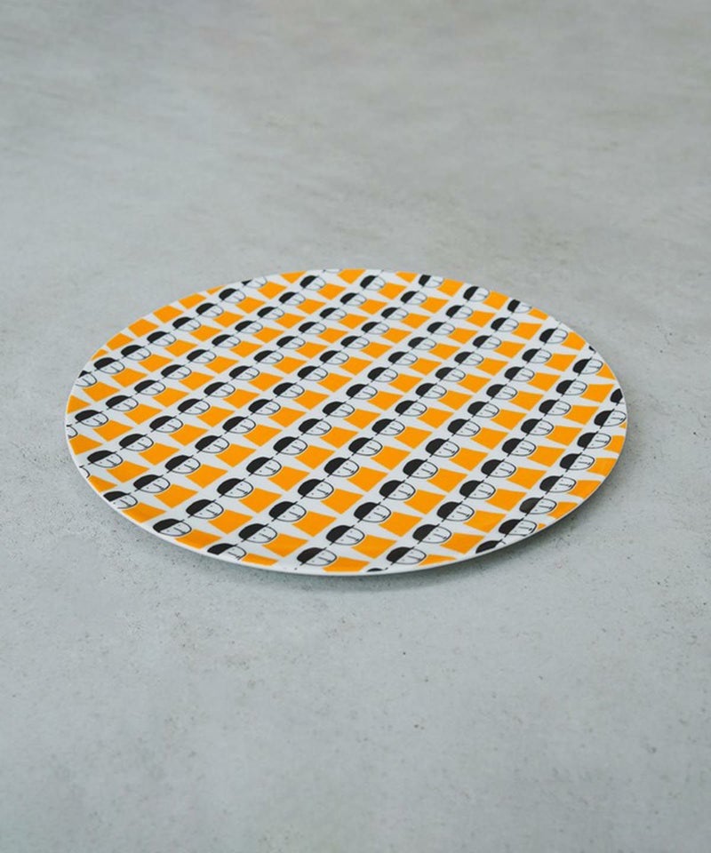 FLAT PLATE 22cm【有田焼】横（イエロー）