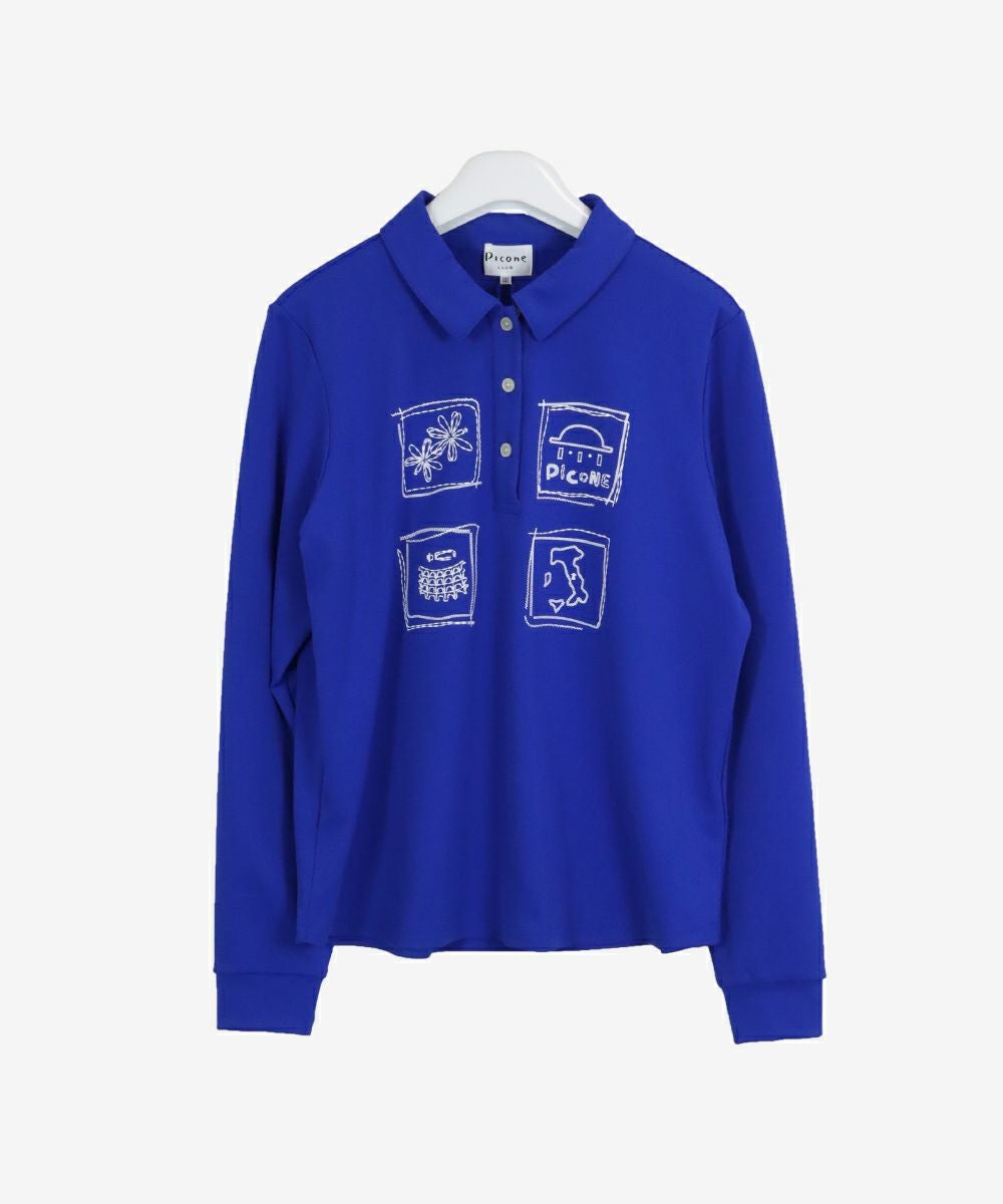 ピッコーネ 長袖 ポロシャツ レディース LL Picone CLUB（ピッコーネクラブ） ポロシャツ ポロ UV長袖ポロシャツ