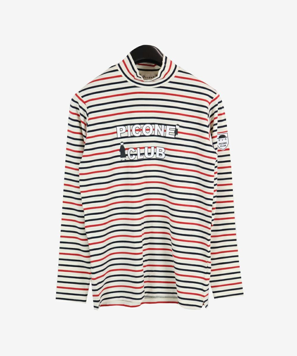 メンズ】 ボーダー柄長袖ハイネックプルオーバー|ピッコーネクラブ