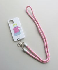  iPhone14ケース＆ストラップ（ピンク）