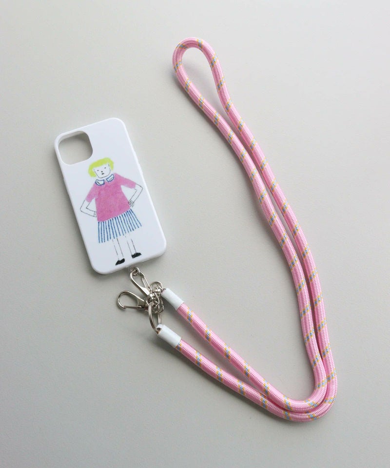  iPhone14ケース＆ストラップ（ピンク）
