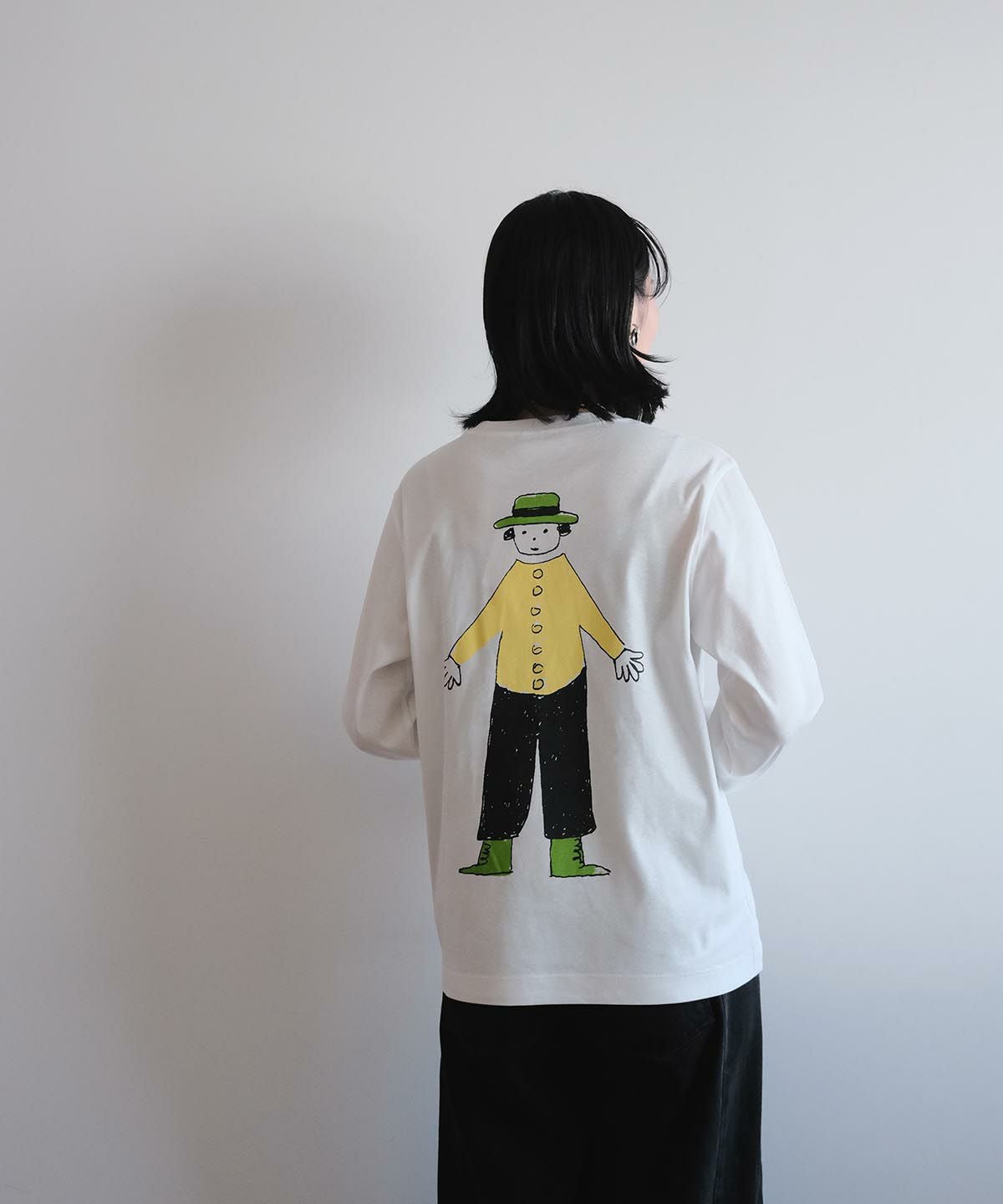 モデル着用画像（ホワイト×イエロー）