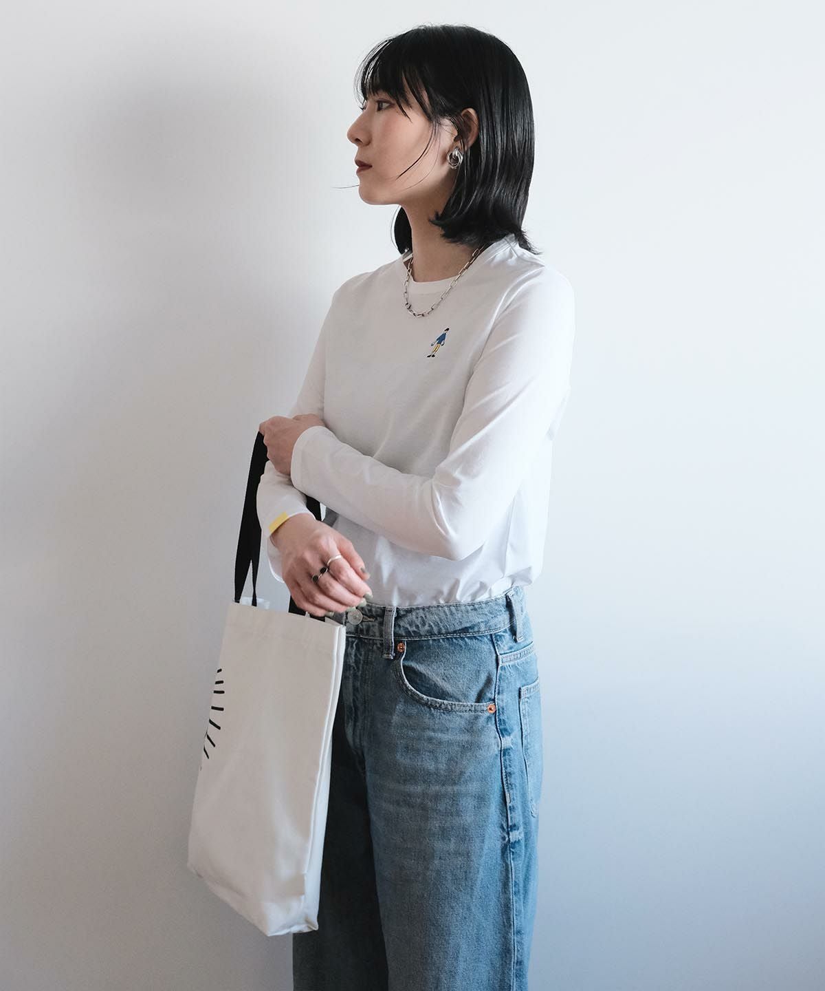 ワンポイント刺繍ロングスリーブTシャツ|カーサピッコーネ