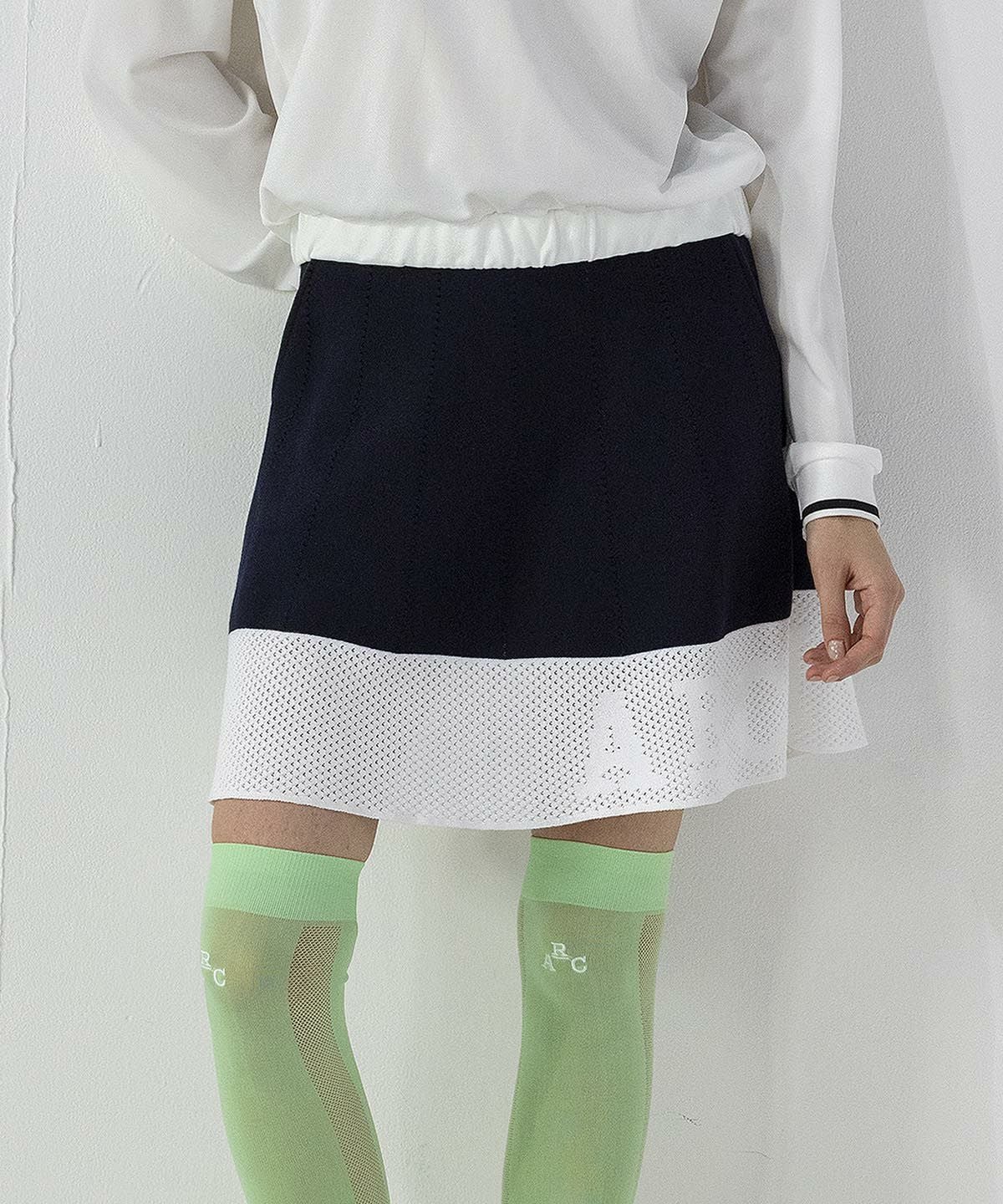 バイカラーフレアニットスカート|アルチビオ-アウトレット- - ゴルフ