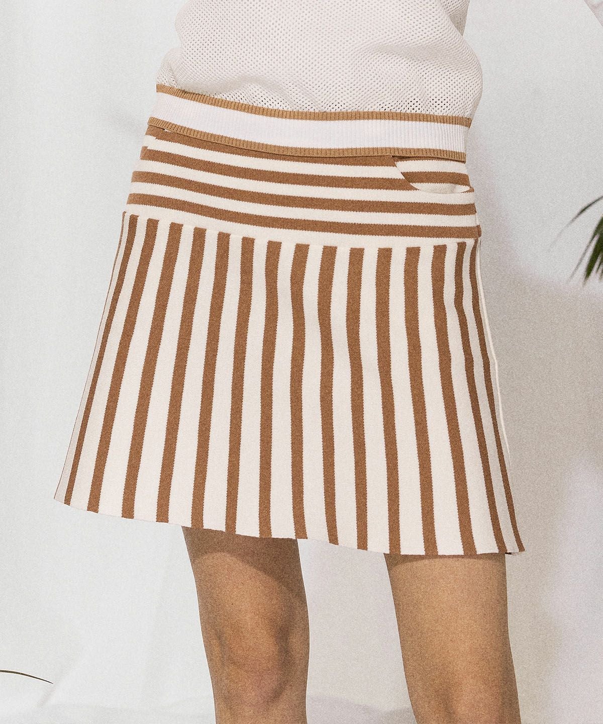 ストライプ柄ニットスカート|アルチビオ-アウトレット- - ゴルフウェア