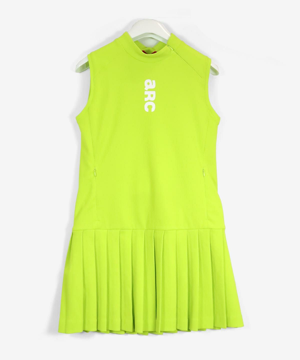 裾プリーツUV遮熱ワンピース（ライトグリーン）