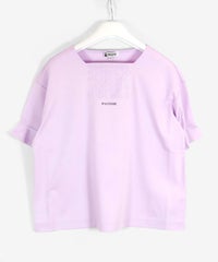 コットン100%フリル袖冷感プルオーバー（パープル）