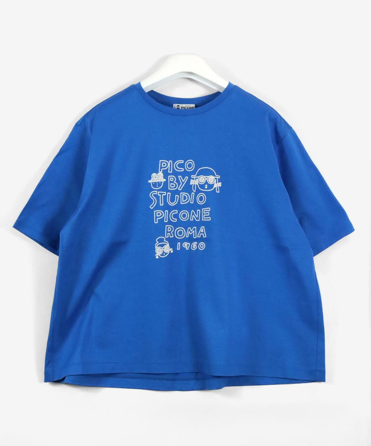 【極美品】PICONE ピッコーネ ワンピース ブルー 半袖 ゆったり ポケット コットン100%冷感プルオーバー|スタジオピッコーネ-アウトレット