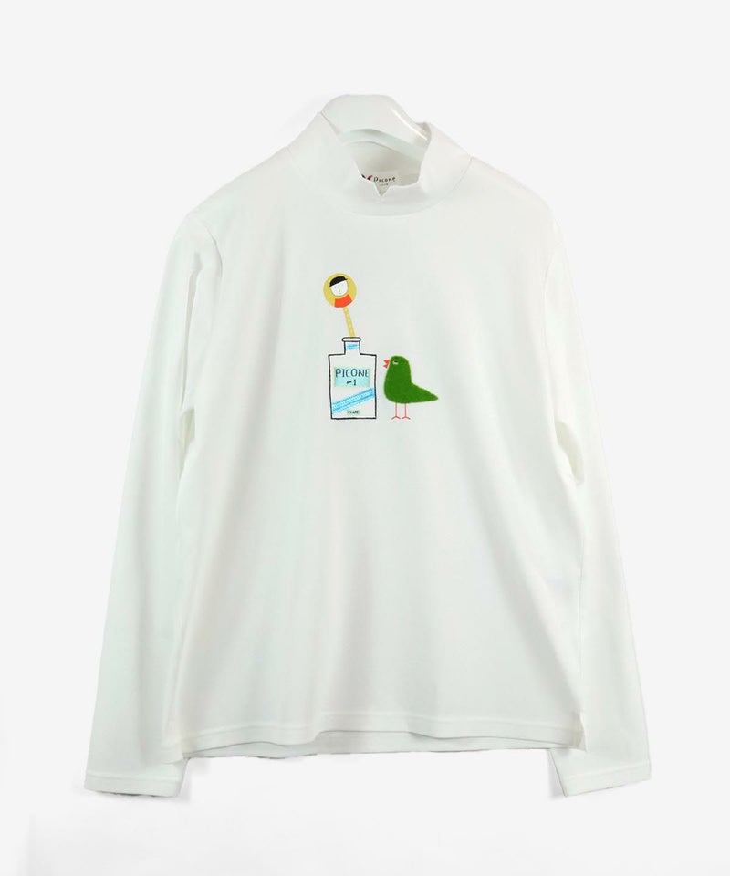 コットン混長袖プルオーバー(ホワイト)