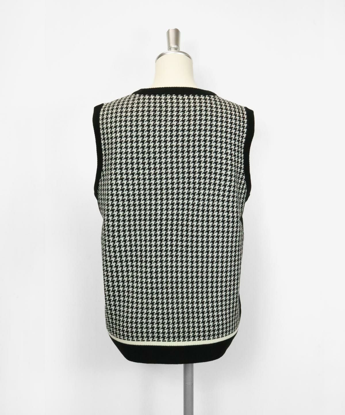 ウール混トランプ柄ニットベスト|ピッコーネクラブ-アウトレット