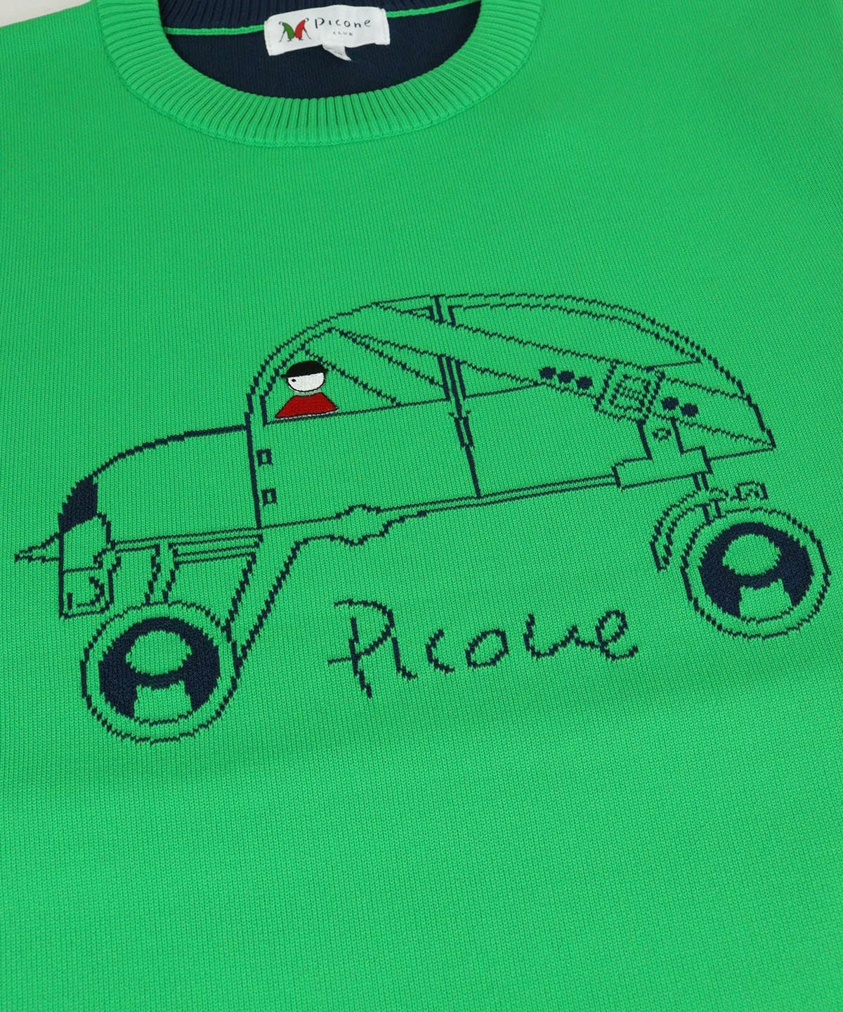 メンズ】コットン混車柄ニット|ピッコーネクラブ-アウトレット