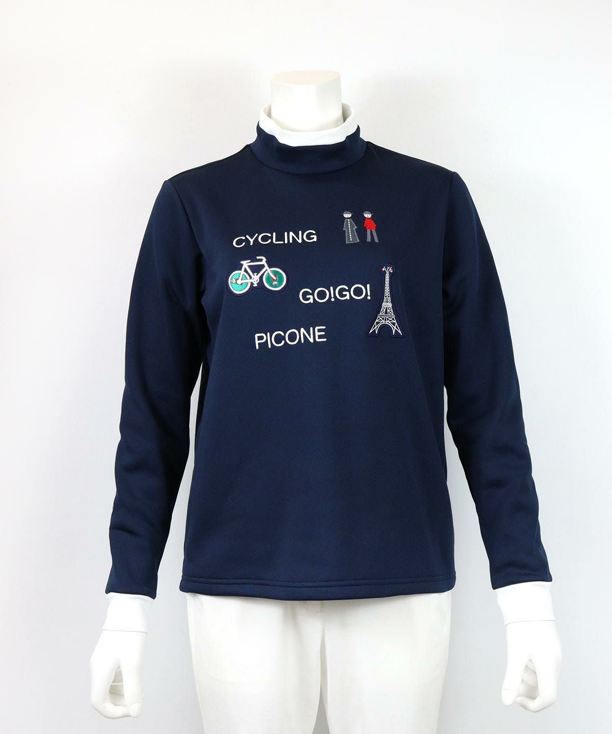 裏起毛刺繍ハイネックプルオーバー|ピッコーネクラブ-アウトレット