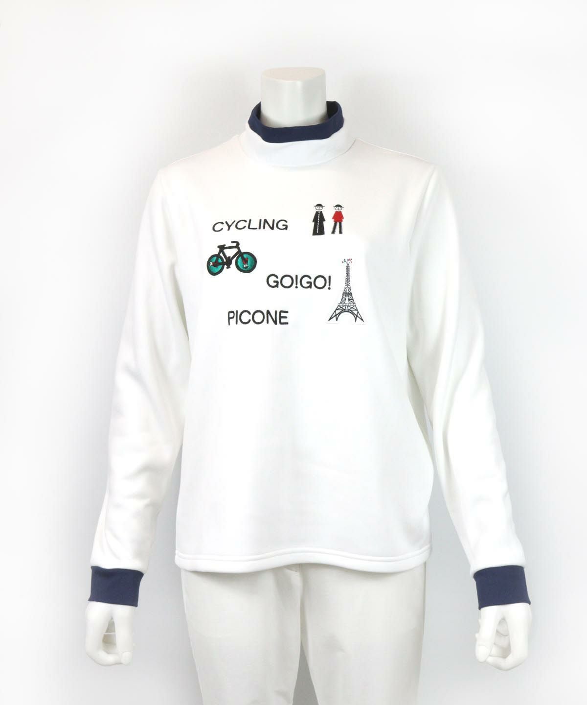 裏起毛刺繍ハイネックプルオーバー|ピッコーネクラブ-アウトレット