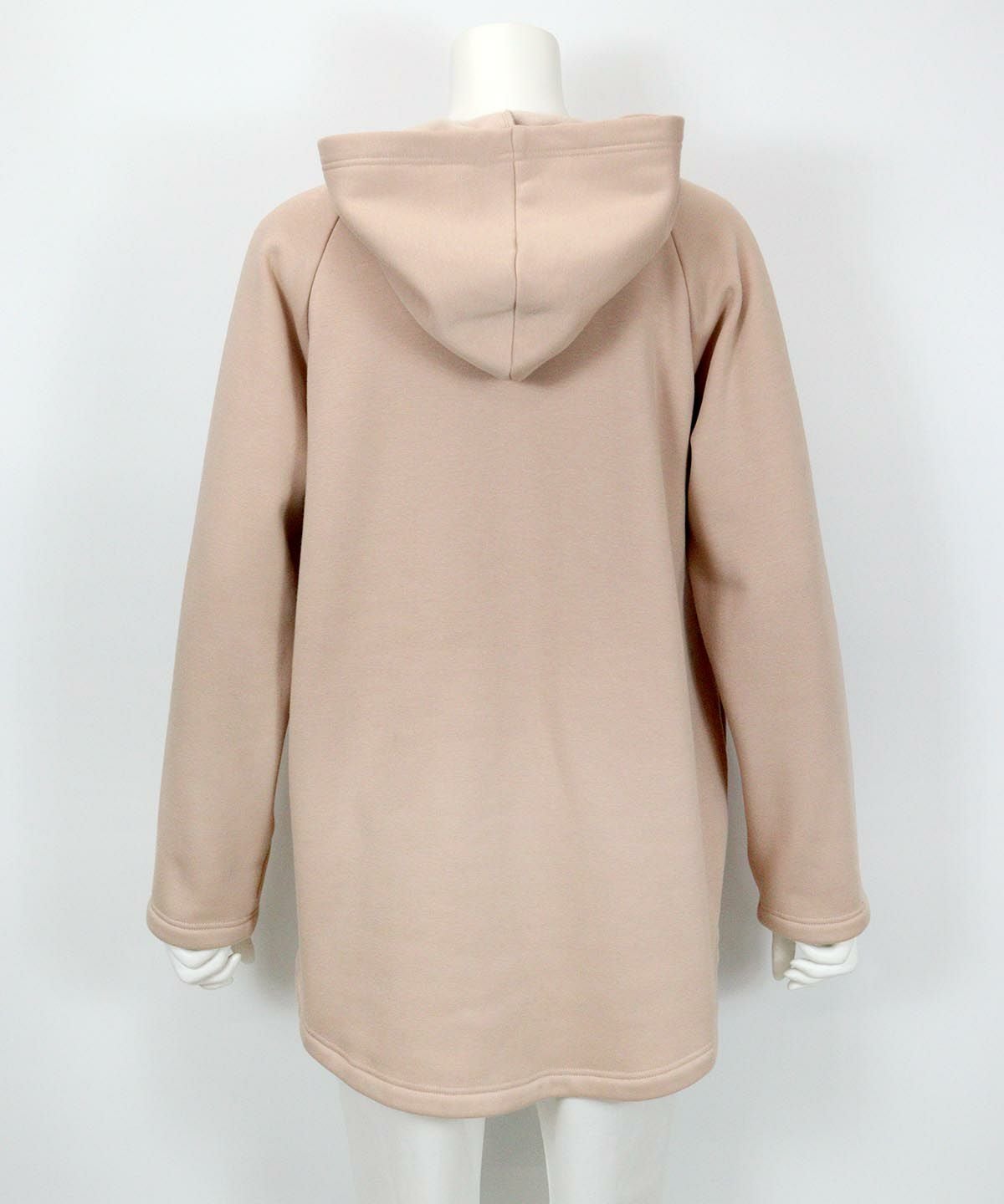 ボンバーヒートジップパーカー後ろ（ピンク）