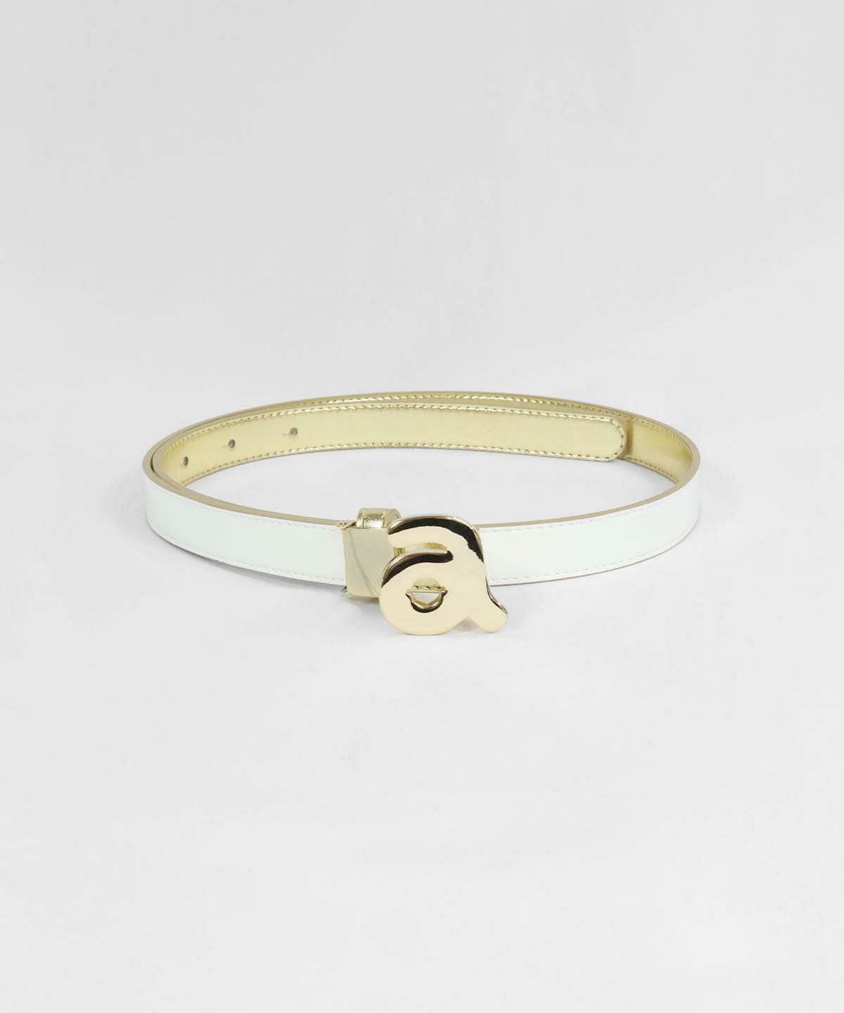 リバーシブルメタリックベルト裏（ベージュ）