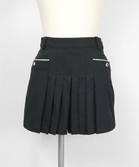 フロントプリーツ撥水ショートパンツ（ブラック）