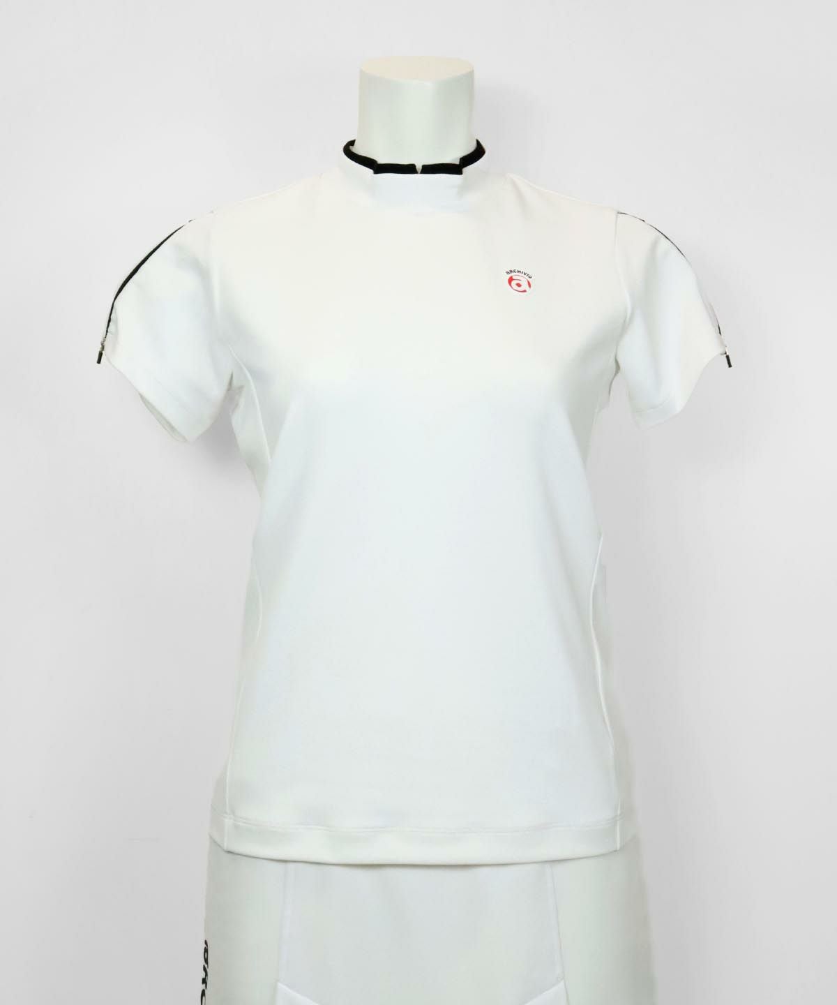  UV速乾袖ファスナープルオーバー（ホワイト）