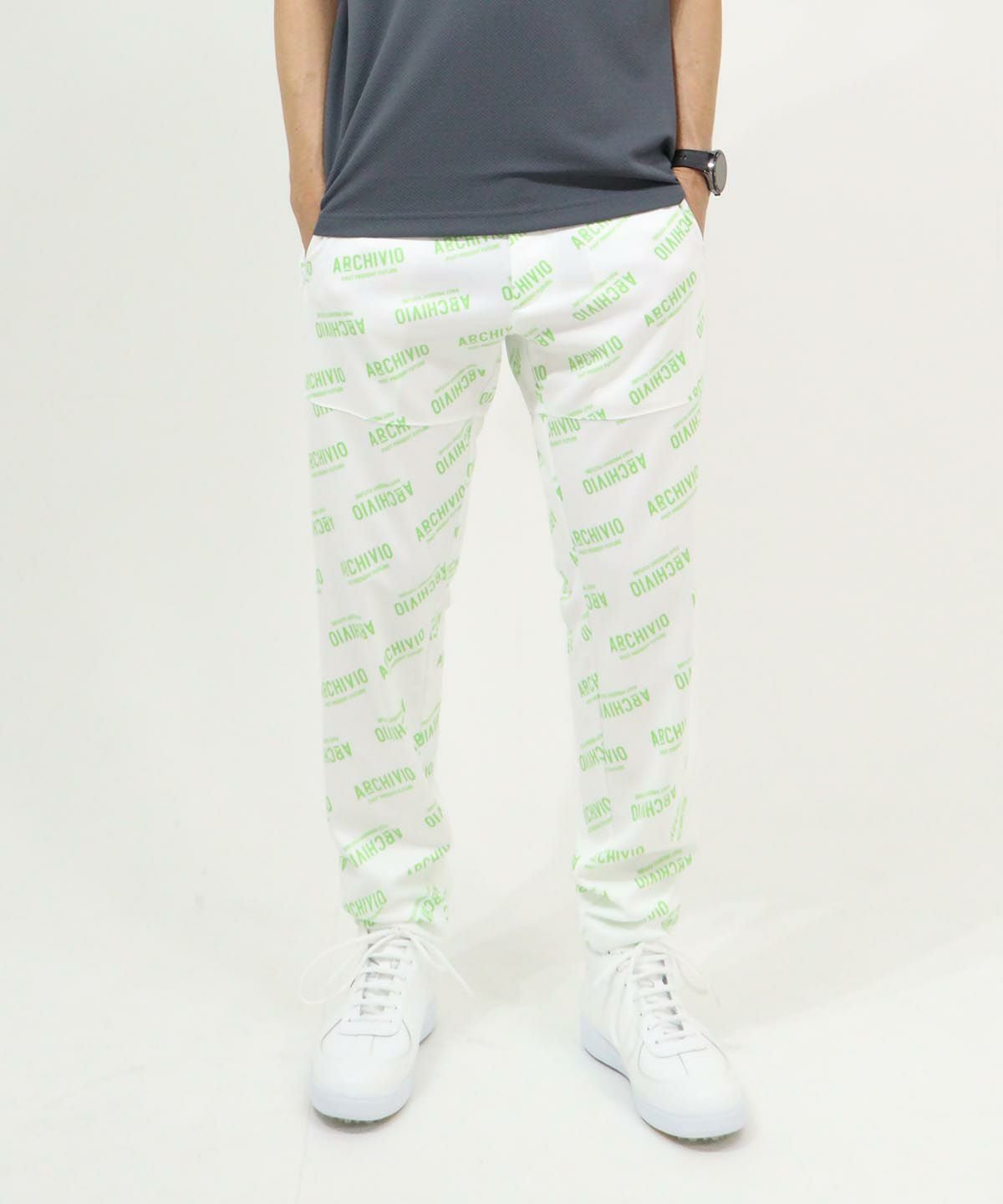 ARCHIVIO ロゴプリント パンツ メンズ】総ロゴ柄速乾ストレッチパンツ|アルチビオ-アウトレット