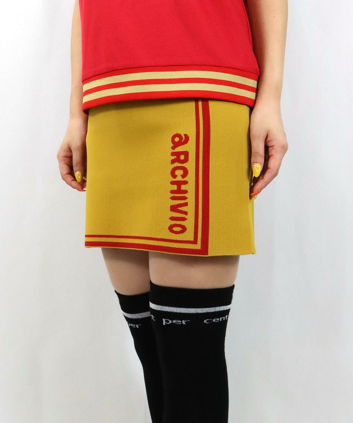 ランダムチェック柄ニットスカート|アルチビオ-アウトレット- - ゴルフ