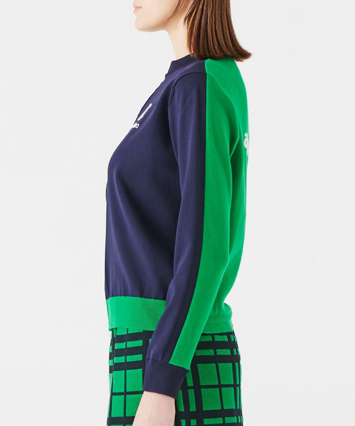 前後バイカラージップニットブルゾン|アルチビオ-アウトレット