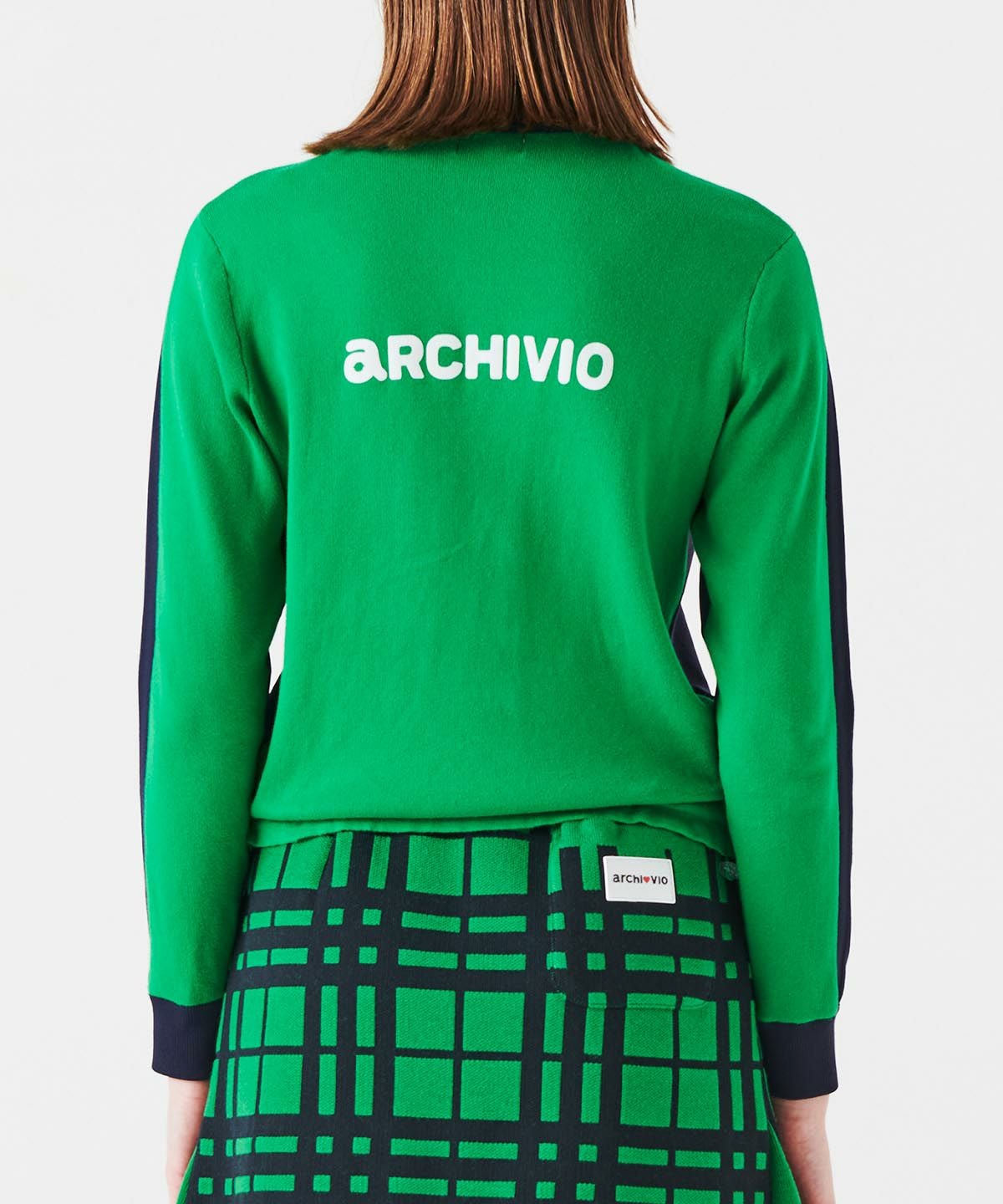 前後バイカラージップニットブルゾン|アルチビオ-アウトレット