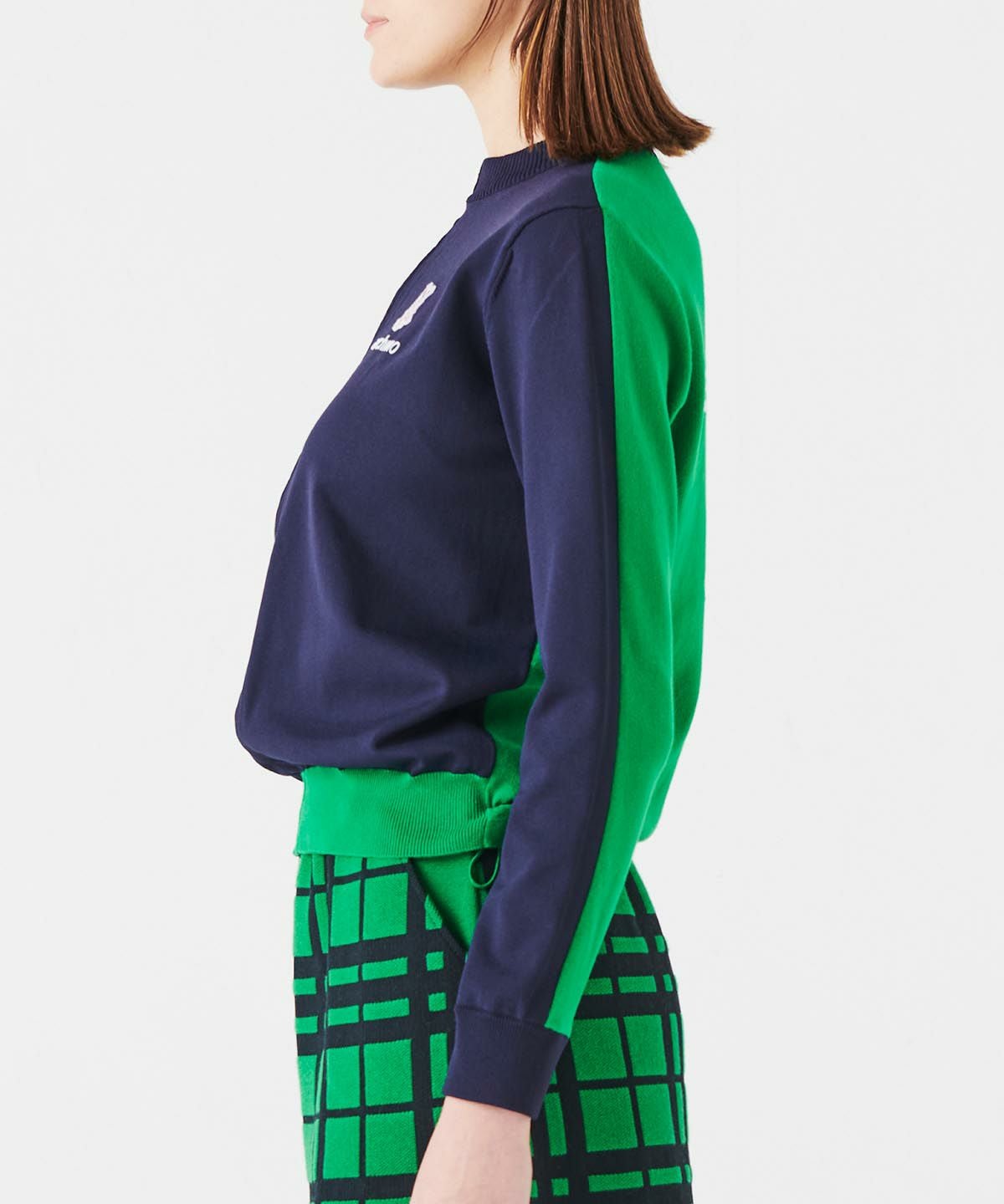 前後バイカラージップニットブルゾン|アルチビオ-アウトレット