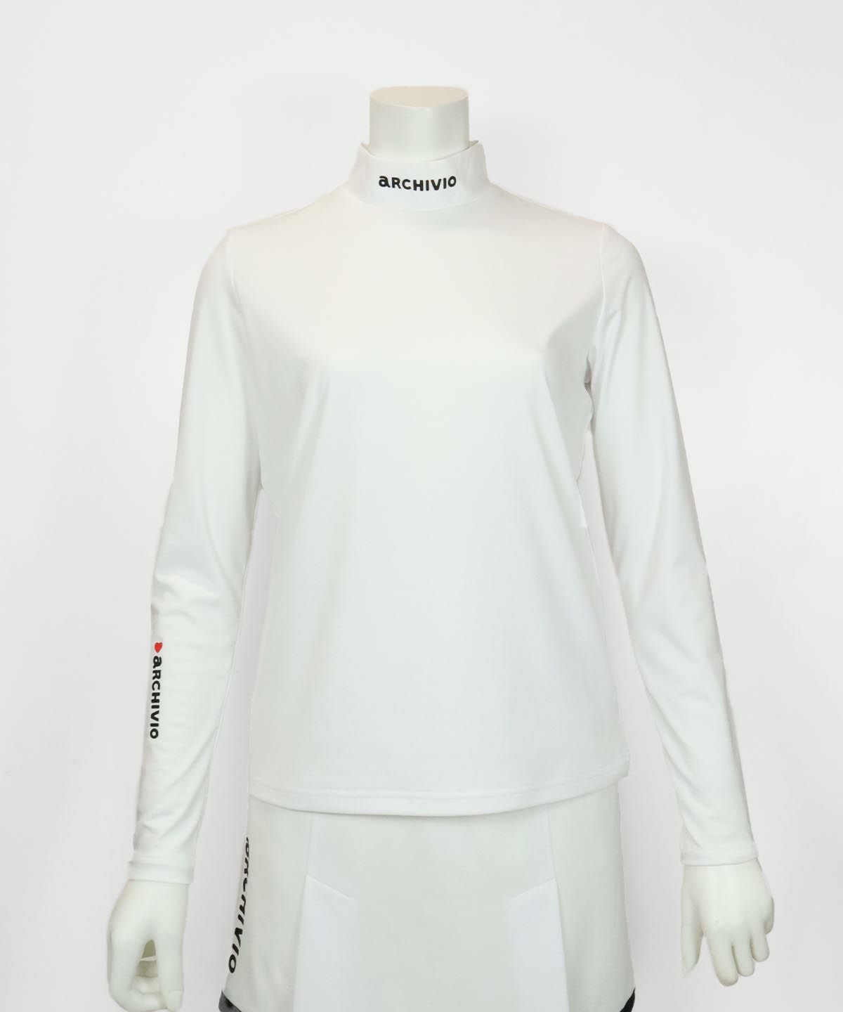 UV速乾ハイネック長袖インナー（ホワイト）