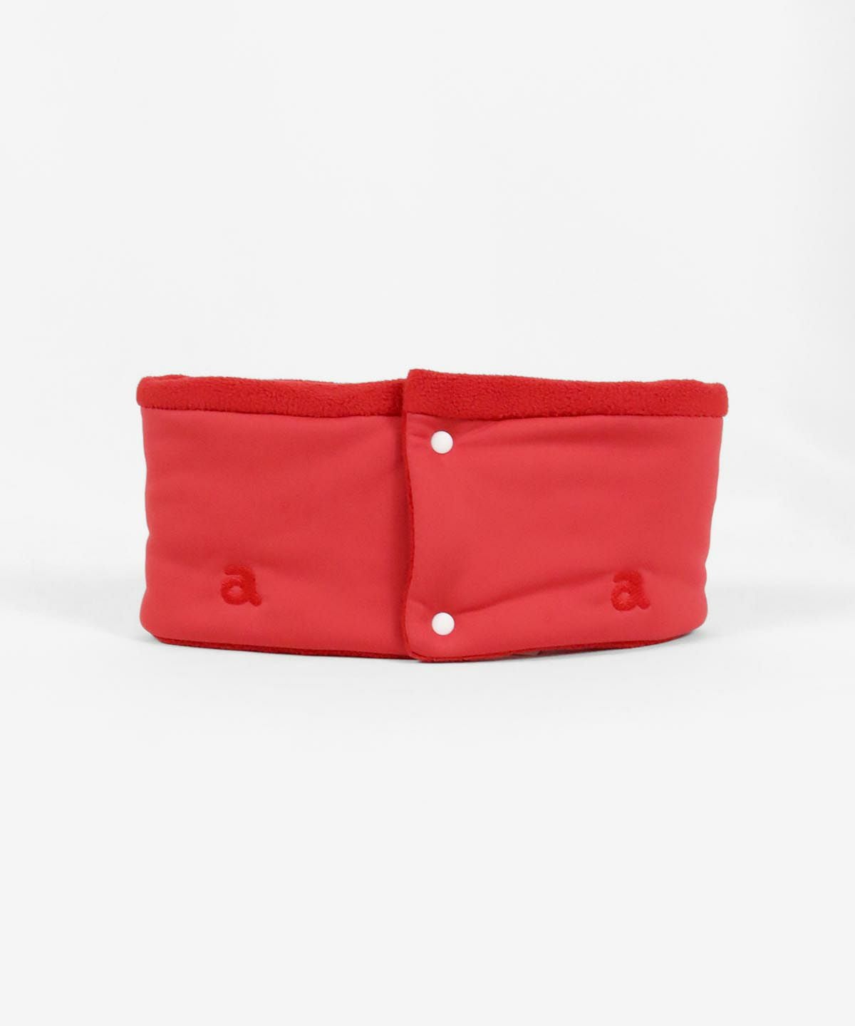 ロゴ刺繍裏起毛ネックウォーマー後（レッド）