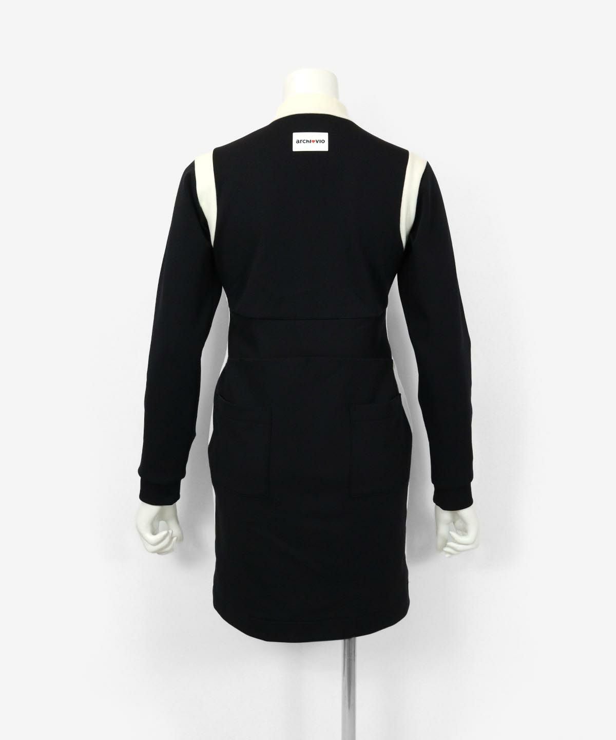 ライン切替UVワンピース後（ブラック）