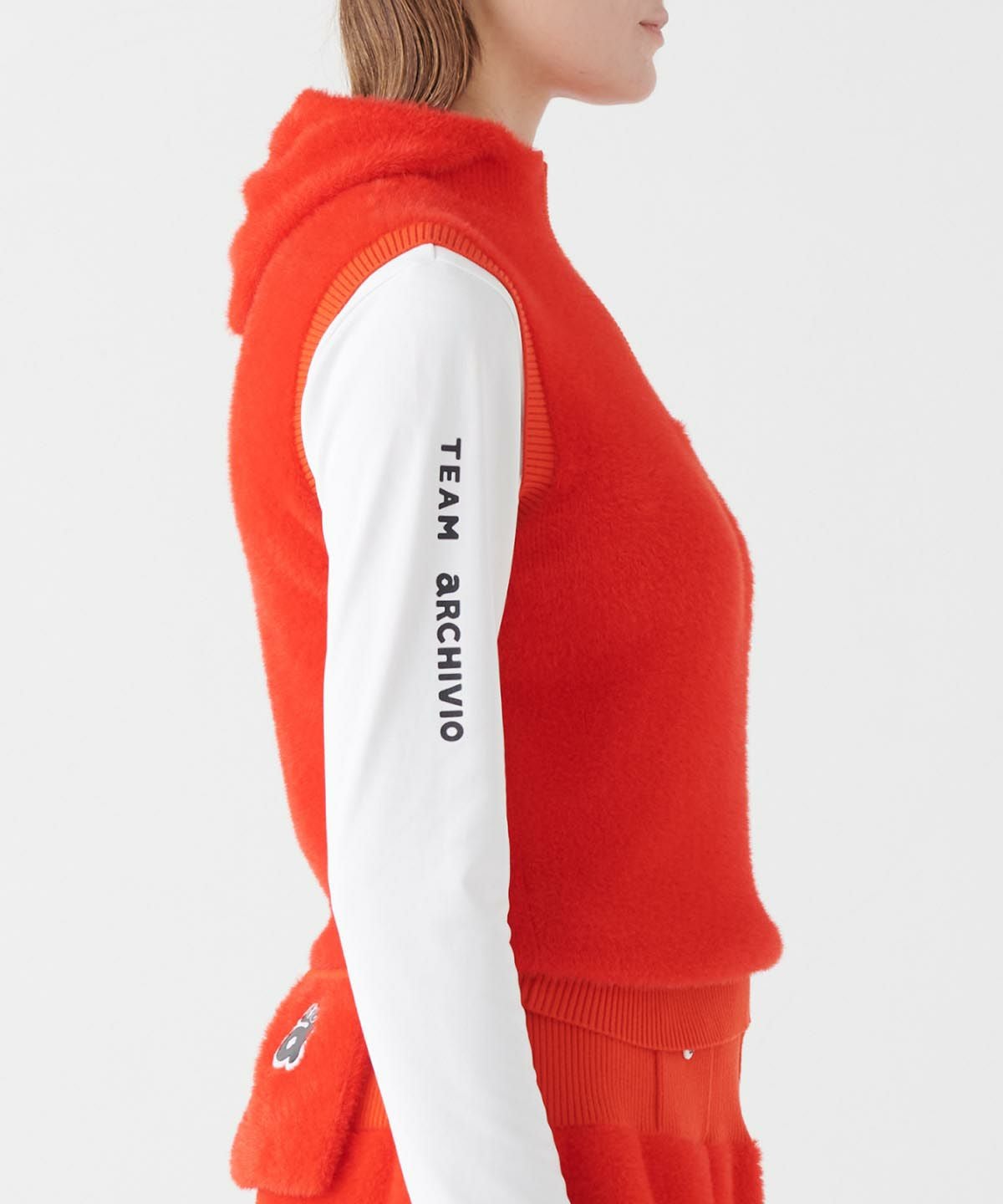 フード付きハーフジップニットベスト|アルチビオ-アウトレット