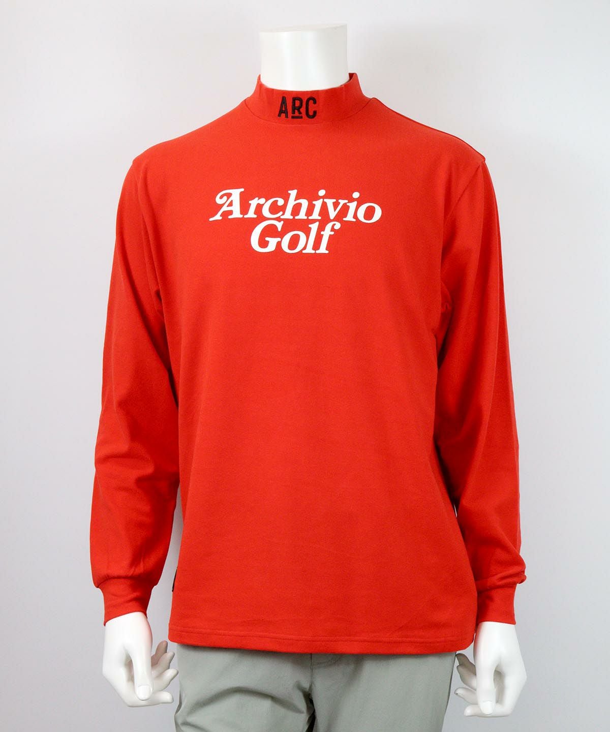 【メンズ】吸湿発熱ロゴプルオーバー（レッド）