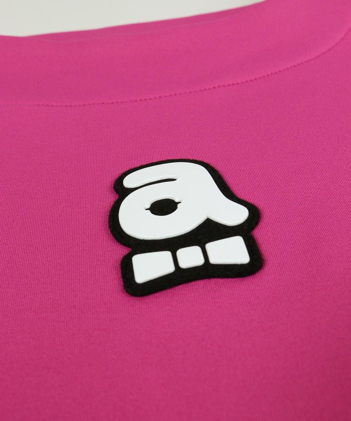 裏起毛ライン切替プルオーバー（ピンク）ロゴアップ