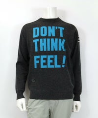 【メンズ】カシミヤ100％ビッグロゴニット（グレー）前