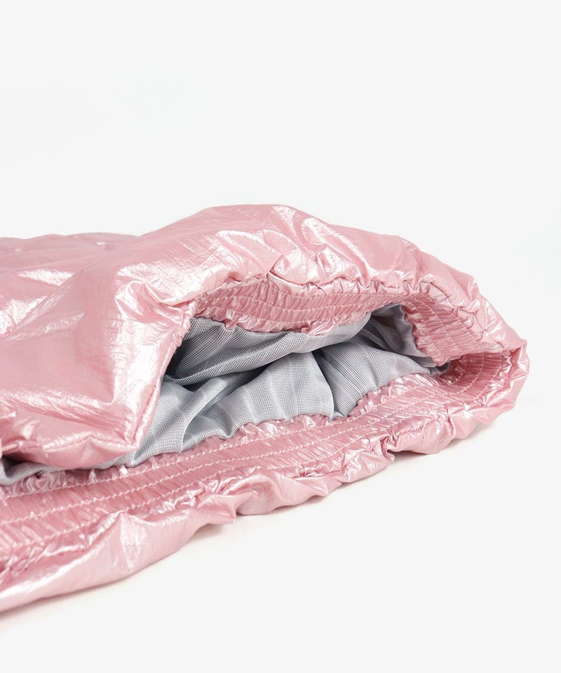 メタリックキルト保温ブルゾン(ピンク)生地