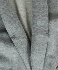 裏毛スウェットロングベスト留め具（ライトグレー）
