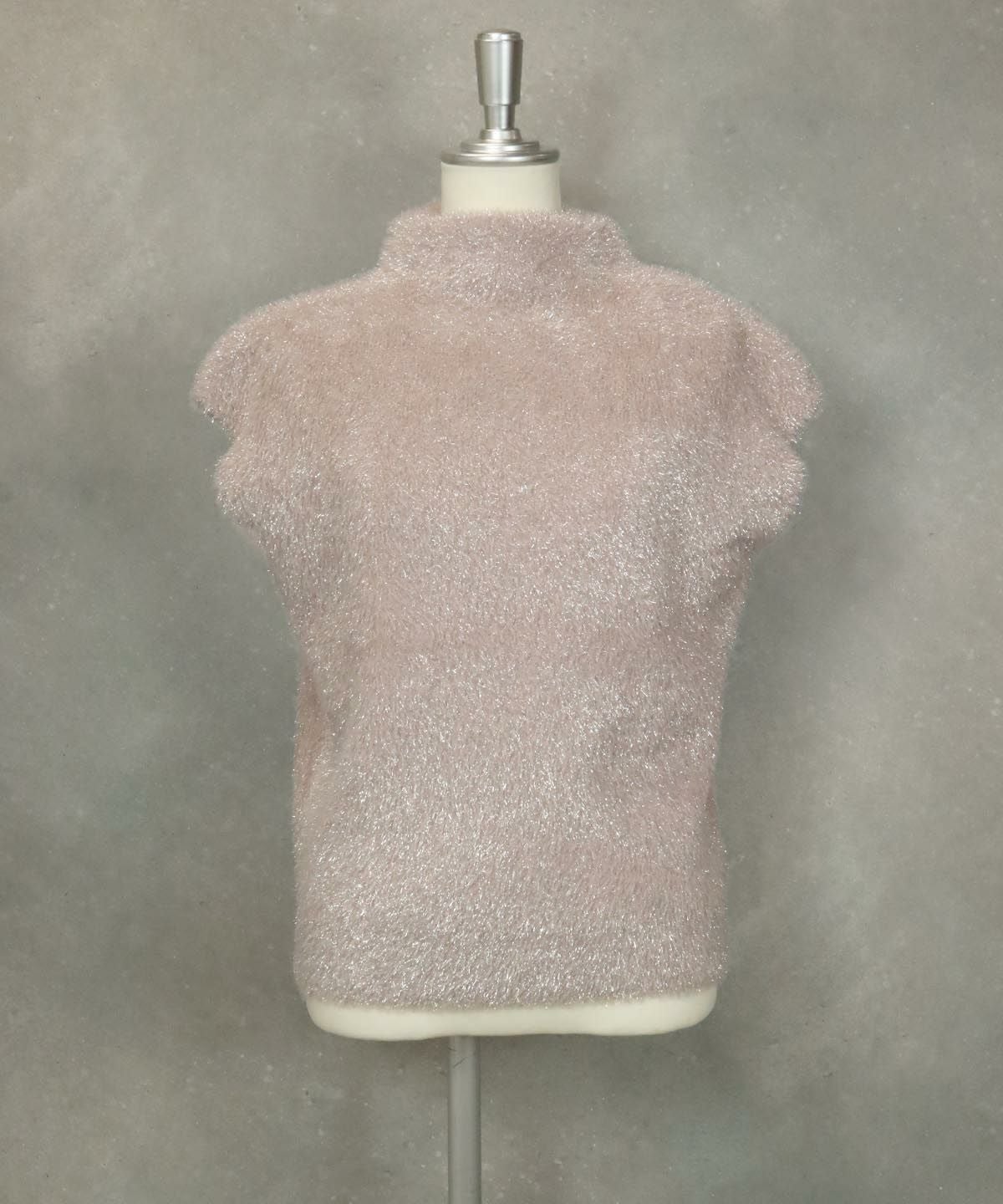 ラメニットベスト(ピンク)