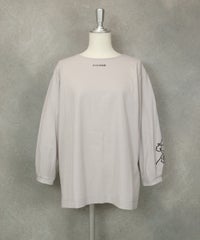 タックスリーブプルオーバー（ライトグレー）前