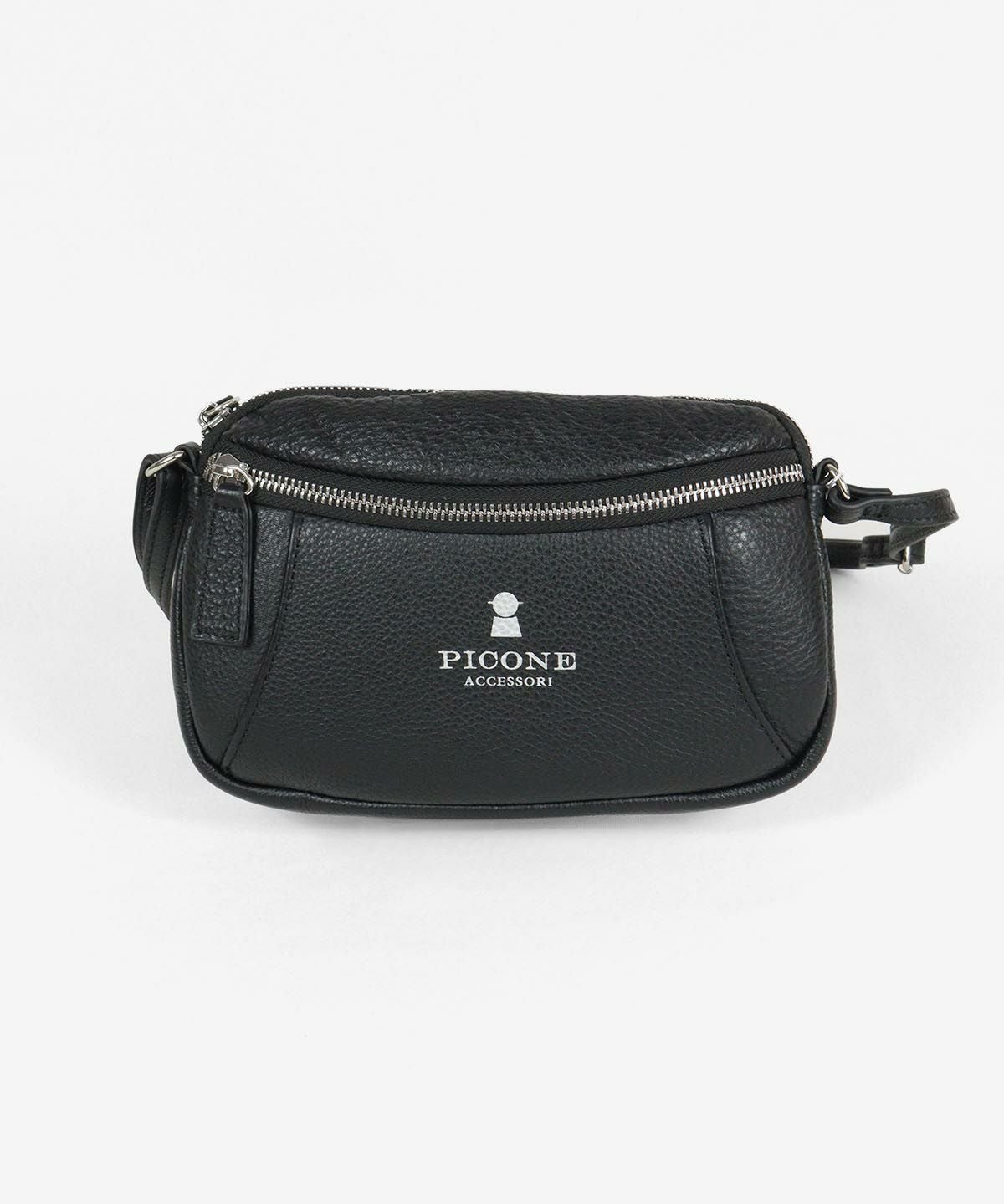 レザーショルダーバッグ（ブラック）