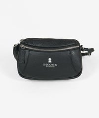 レザーショルダーバッグ（ブラック）