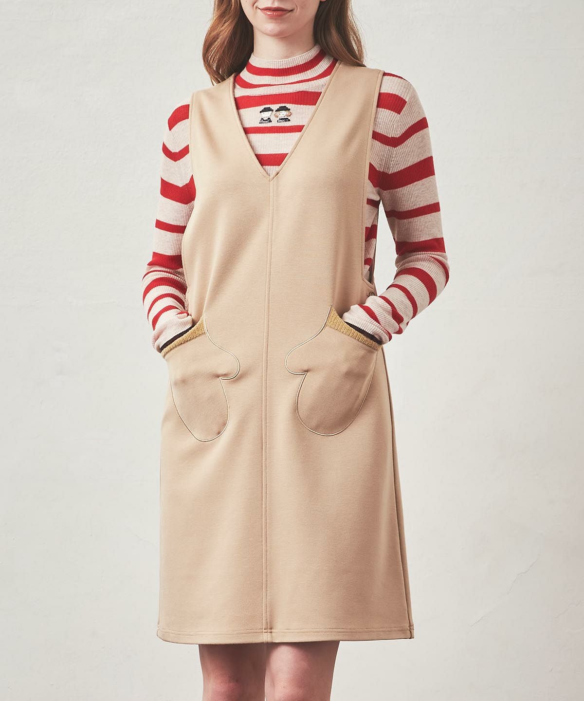 Vネックジャンパースカート|スタジオピッコーネ-アウトレット