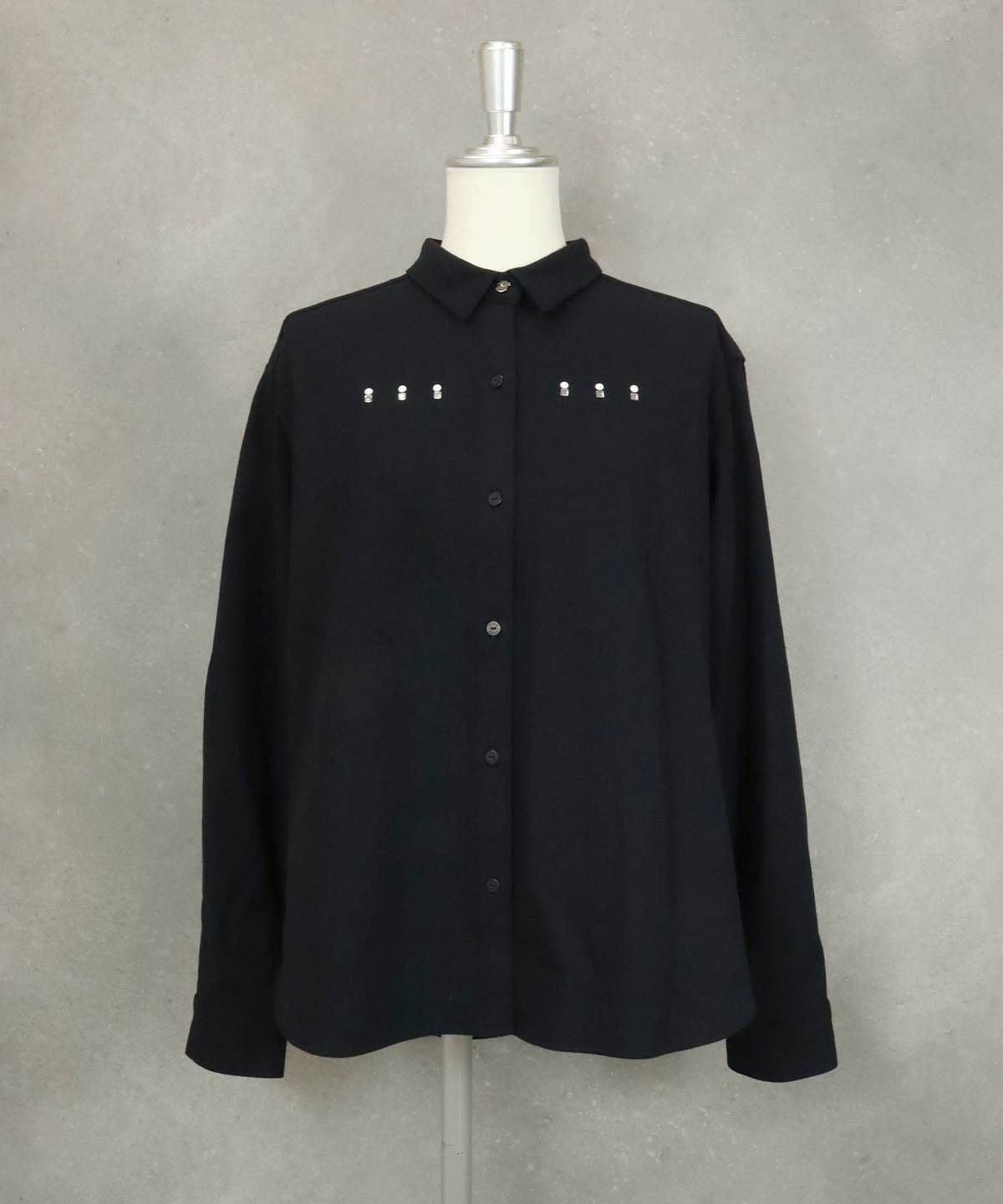 パールストーンシャツ（ネイビー）