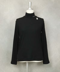 リブハイネックプルオーバー（ブラック）