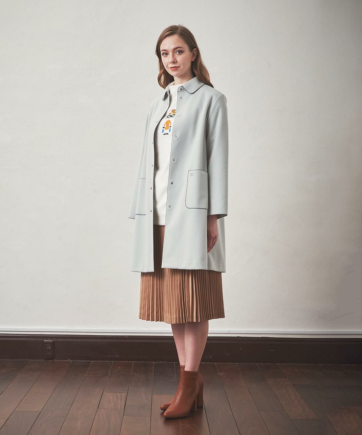 襟付きパイピングコート|スタジオピッコーネ - ゴルフウェアや婦人服通販