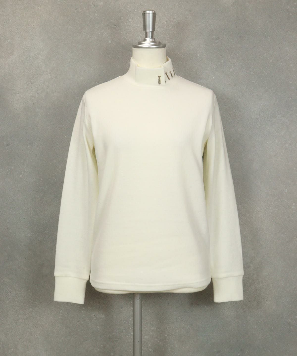 ピコポイントハイネックプルオーバー（ホワイト）